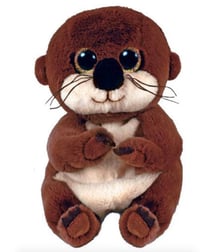 Ty - beanie bellies - peluche mitch la loutre 15 cm - ty40925 2009307