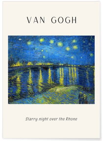 Affiche Van Gogh - Starry night over the Rhone | A3 : 29,7x42cm