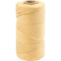 Cordon pour macramé, L : 198 M, d 2 mm, jaune clair, 330 gr/ 1 rouleau
