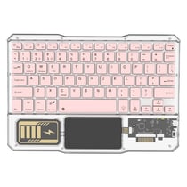Clavier Pour Tablette RGB Sans Fil Bluetooth Ergonomique Longue Autonomie Rose YONIS