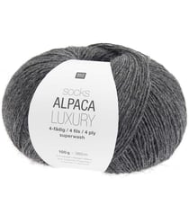 Pelote de laine à chaussette Socks Alpaca Luxury 4 fils -100 gr - Rico Design 07 Gris
