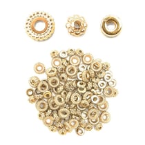 MégaCréa DIY - Perles intercalaires Doré Idéal avec les Perles Heishi