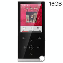 Lecteur MP4 16GB Écran Tactile 2.4 Pouces Support E-Book Alarme Argenté Gris YONIS