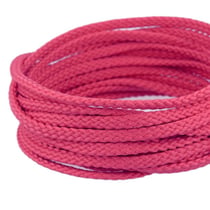 Bobine 50m Cordon damier polyester 5mm vieux rose