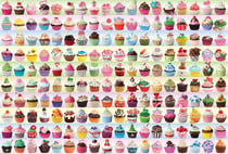 Puzzle 2000 pièces - Collection de Cupcakes - Eurographics