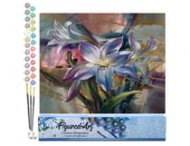 Peinture par Numéro Figured'Art - Lys colorés - Kit de Loisir Créatif DIY Numéro d'Art Complet - 40x50cm sans châssis en bois
