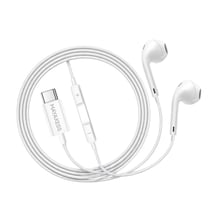 Mayaxess Écouteurs Filaires USB-C avec Micro intégré pour Pixel 7 Blanc
