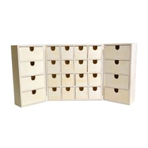 Calendrier de l'Avent ouvrable DIY en BOIS - 55x28x6,5 cm - Artemio