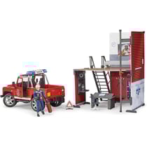 bworld Caserne de pompiers avec Land Rover Defender