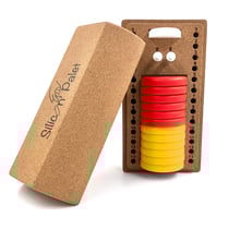 Silicon' Palet Rouge/Jaune - Le jeu de palets en silicone - Cadetel