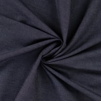 Tissu Jeans denim Coton uni Bleu nuit
