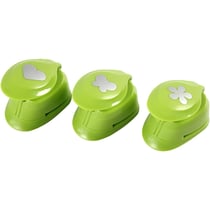 Set de 3 perforatrices fantaisies - Coeur, papillon et fleur - 2,5 cm