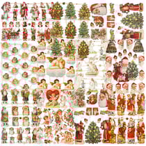 Découpes vintage, Noël, feuille 16,5x23,5 cm, 30 flles/ 1 Pq.