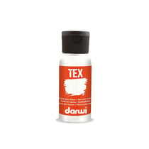 Peinture pour tissus - Blanc - Opaque - Peinture à l'eau - Tex - Darwi - 50ml