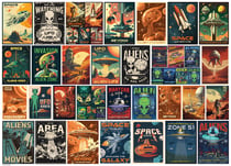 Puzzle 1000 pièces - Affches Retro d'Extraterrestres - Eurographics
