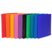 Classeur 2 anneaux 15mm polypropylène OPAK - A4 - Couleurs assorties - x 10 - Exacompta