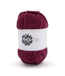 Fil velours 100GR à tricoter PINGO CHENILLE - Pingouin - certifié Oeko-Tex Prune Rose