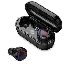 Ecouteurs Bluetooth Tactiles LED Autonomie Longue Distance 10m Blanc Noir YONIS