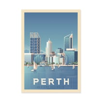 Affiche 50x70 cm - Perth - Olahoop Travel Posters