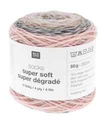 Laine à chaussette Socks Super Soft Super Dégradé 4 fils - Rico Design 02 Rose Dusty