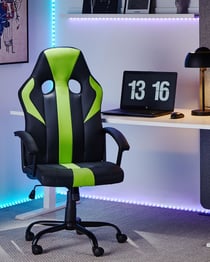 Siège de gaming Cuir PU Vert citron SUCCESS - Beliani