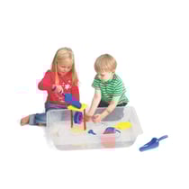 Grand bac à eau et sable transparent - Jouet créatif et éducatif