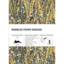 Papiers créatifs - Motifs marbrés - Scrapbooking - 12 feuilles - 50x70cm