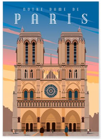 Affiche Notre-Dame de Paris | A3 : 29,7x42cm