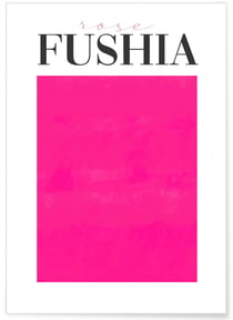 Affiche Rose Fushia | A3 : 29,7x42cm