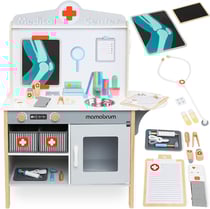 Jouet d'Imitation Bois, Docteur Infirmerie, Cabinet Médical Bois Hôpital 20 Accessoires Médicaux