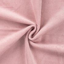 Tissu Velours côtelé stretch uni Rose poudré