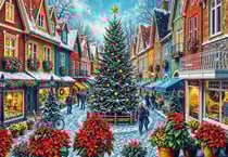 Puzzle 1000 pièces - Shopping de Noël sur la Place - Bluebird Puzzle