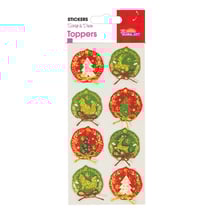 Stickers en relief - Forêt de Noël à paillettes