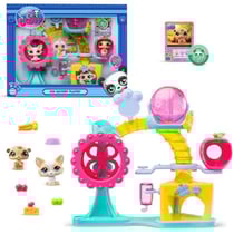 Littlest Pet Shop - Coffret Fun Factory - Ensemble de jeu avec 2 animaux, décor et accessoires - BF00519