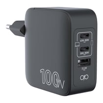 Force Power Chargeur USB-A / 2x USB-C 100W Power Delivery GaN Universel Ultra Rapide Noir
