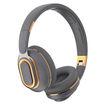 Casque Audio Sans Fil Pliable Avec Micro Et Basse Puissante Autonomie 16h Gris YONIS