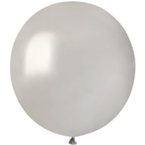 10 Ballons Argent Nacré Ø48cm