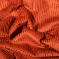 Tissu Velours côtelé uni Brique