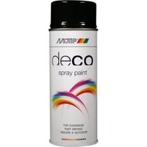 Bombe de peinture - Noir brillant Ral 9005 - Motip Déco