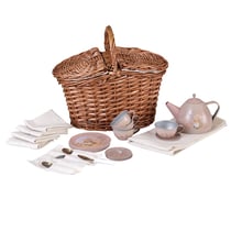 Set de The Souris – Panier en osier - Egmont Toys - Marron