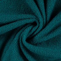 Tissu Bouclette Teddy envers Polaire uni Bleu pétrole