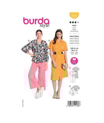 Patron Burda 6023 - Robe et de la blouse du 34 au 44 (FR) taille n°FR 34-44