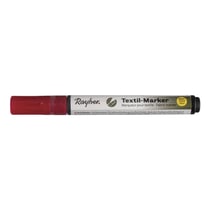 Marqueur couvrant pailleté pour textile, rouge classique, pointe ronde 2 - 4mm, avec valve