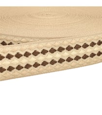 Bobine 14,5m sangle losanges multicolores 38mm beige