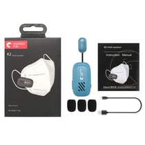Microphone Sans Fil Portable Pratique Avec Son Clair Et Puissant pour masque Bleu YONIS