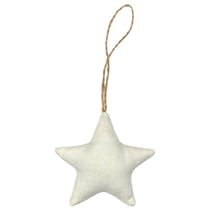 Suspension de Noel en coton Etoile 8x2 cm