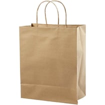 Sac en papier brun recyclé - 26 x 33 x 13 cm - 10 pcs