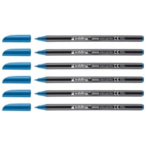 Lot de 6 feutres de coloriage pointe fine 1 mm - EDDING - Bleu clair - 1200