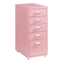 Caisson de bureau armoire meuble de rangement à roulettes avec 5 tiroirs