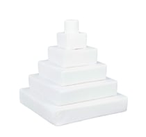 Pyramide - lot de 6 gros blocs blanc - Velinda